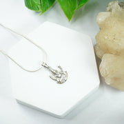 Ganesha Silver Pendant : Sitting on Pushpasan - Love Rocks